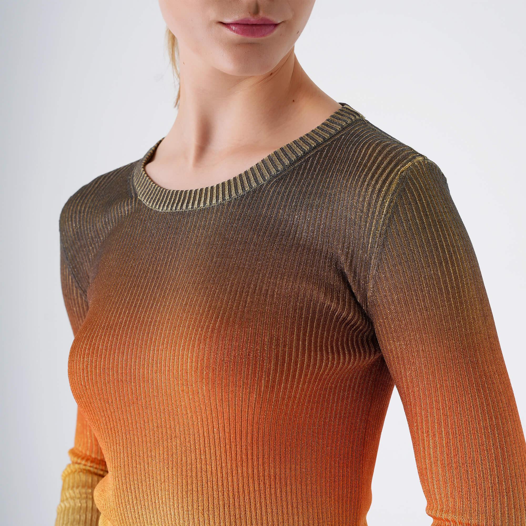 Etro - Metallic Gold Degrade Shiny Sweater